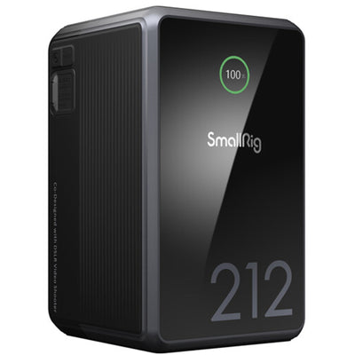 SmallRig x Caleb Pike VB212 Mini V-Mount Battery (212Wh) - Supports up to 10A Draw - 2 x 14.8V D-Tap Output -USB-C Outputs, 2 x DC Barrel Outputs - USB-C Fast PD Charging up to 140W
