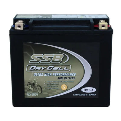 SUPER START HVT-1 MOTORCYCLE AND POWERSPORTS BATTERY AGM 12V 18AH 450CCA BY SSB ULTRA HIGHPERFORMANCE DRY CELL