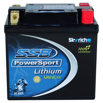 SUPER START LFP14AHQ-BS - MOTORCYCLE AND POWERSPORTS LITHIUM ION PHOSPHATE BATTERY 12V 290CCA BY SSB HIGH PERFORMANCE