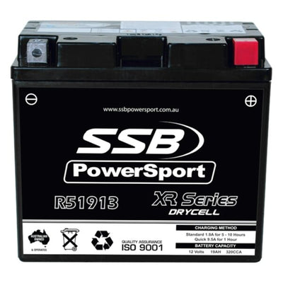 SUPER START R51913 - MOTORCYCLE AND POWERSPORTS BATTERY (Y51913) AGM 12V 19AH 320CCA BY SSB HIGH PERFORMANCE