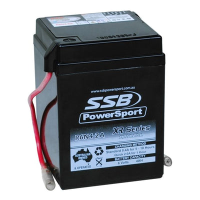 SUPER START R6N4-2A - MOTORCYCLE AND POWERSPORTS BATTERY (Y6N4-2A) AGM 6V 4AH BY SSB HIGH PERFORMANCE