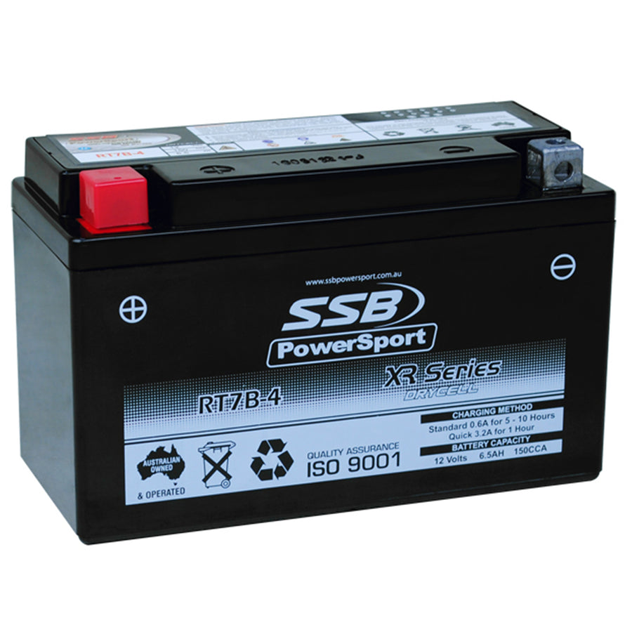 SUPER START RT7B-4 - MOTORRAD- UND POWERSPORTS-BATTERIE (YT7B-4) AGM 12V 6AH 150CCA VON SSB HIGH PERFORMANCE