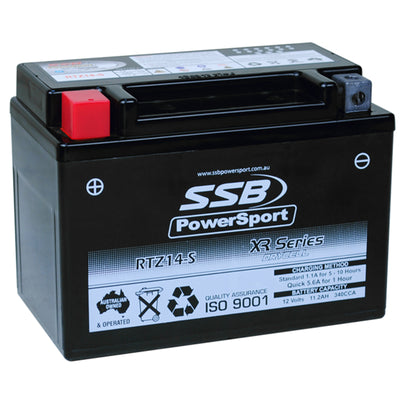 SUPER START RTZ14-S - MOTORCYCLE AND POWERSPORTS BATTERY (YTZ14-S) AGM 12V 11.2AH 340CCA SSB HIGH PERFORMANCE