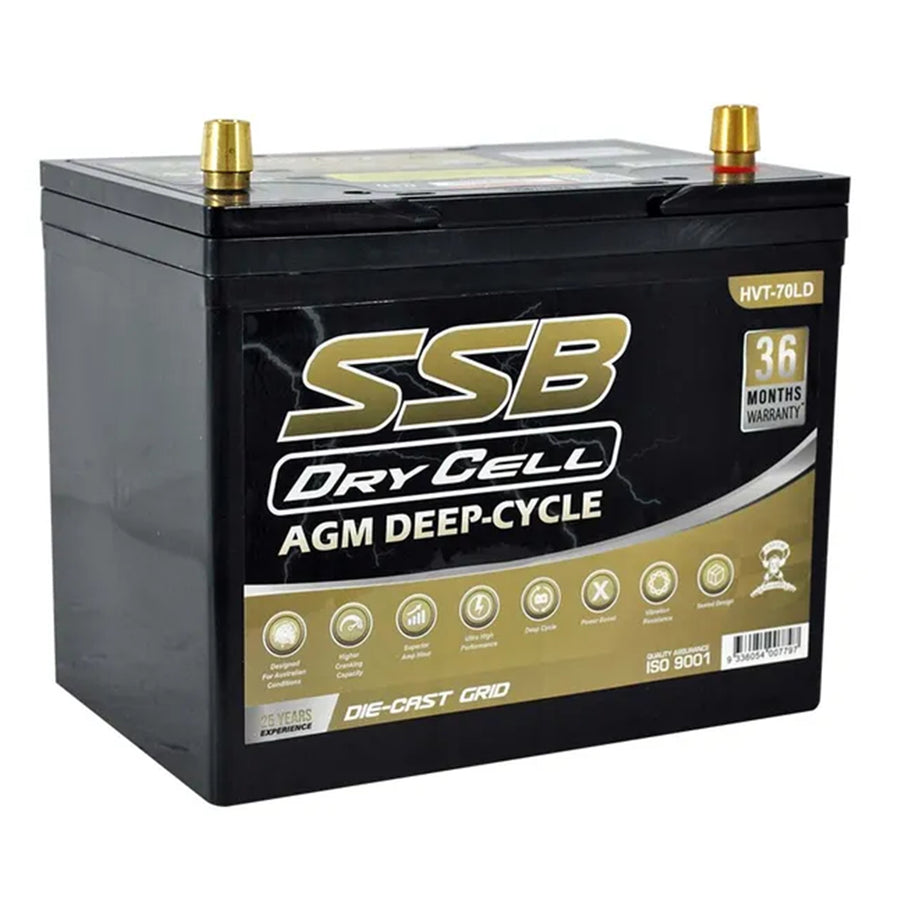 SUPER START HVT-70LD - AGM BATTERY DEEP CYCLE DUAL PURPOSE 12V 85AH 620CCA BY SSB (24LX MF) ULTRA HIGH PERFORMANCE