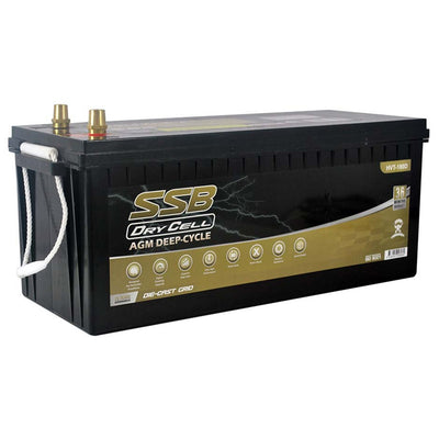 SUPER START HVT-180D AGM BATTERY DEEP CYCLE DUAL PURPOSE 12V 180AH 1300CCA BY SSB ULTRA HIGHPERFORMANCE