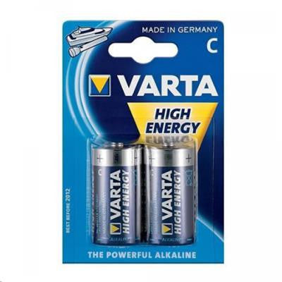 VARTA High Energy Alkaline Batteries C 2 Pack , Premium standard alkaline, High performance guaranteed or your money back, Made in Germany, , ,