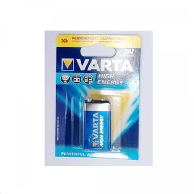 VARTA High Energy Alkaline Batteries 9V 1 Pack , Premium standard alkaline, High performance guaranteed or your money back, Made in Germany ,