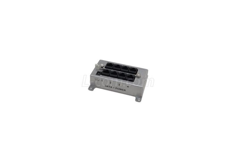 L-com BT-CAT5-P4 - 4 Port Cat5 Passive PoE Midspan Ethernet Injector