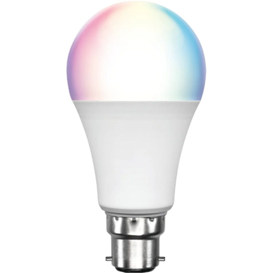 AM NewTechnologies WiFi LED RGB+CCT Smart Light Bulb B22, 9W, Dimmable, Bio-Rhythm Lighting Via Tuya App Remote Control Enabled 180 degrees Beam Angle (2 Years Warranty)
