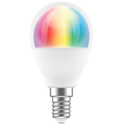 Brilliant Smart WiFi LED RGB Smart Light Bulb E14, G45, 350 Lumens, 4.5W, Dimmable, Bio-Rhythm Lighting Via BrilliantSmart App Remote Control Enabled 220 degrees Beam Angle