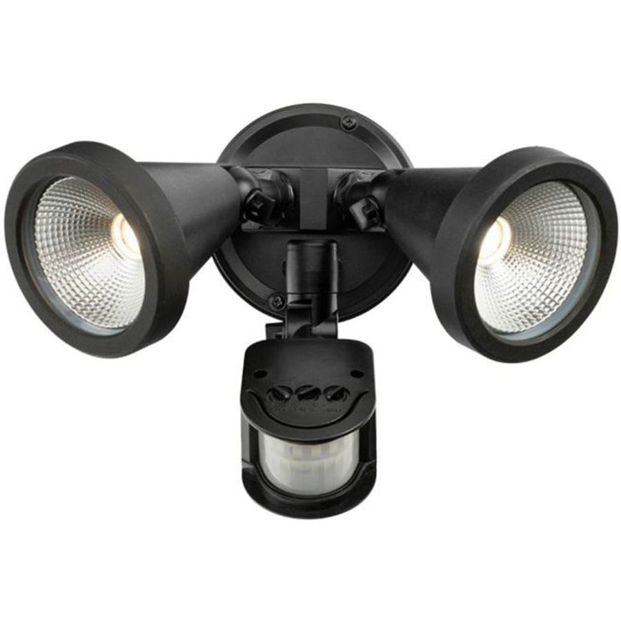 Brilliant Smart Stinger LED Twin Security Light with Sensor, IP44 Weather Resistant Advanced PIR motion sensing, Sensor range of 150 degrees x 12 metres - Ultra bright and long-life 2 x 10W COB LED Chip