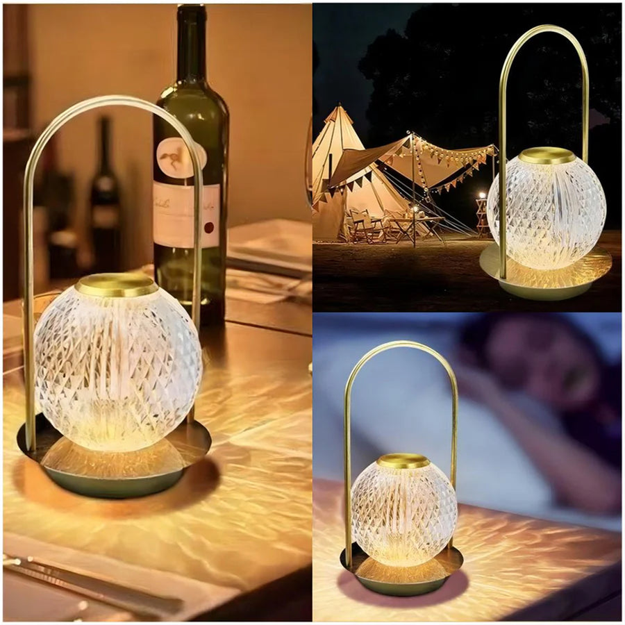 Highlight Portable Crystal Touch Control LED Table Lamp