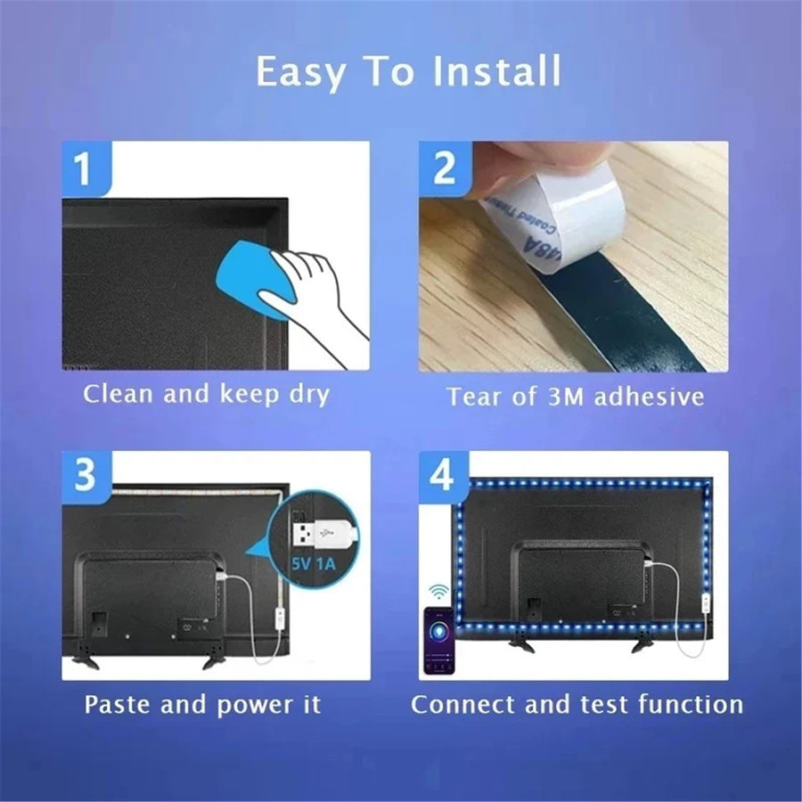 Highlight RGB LED Strip Light with Remote Control 5-Meter