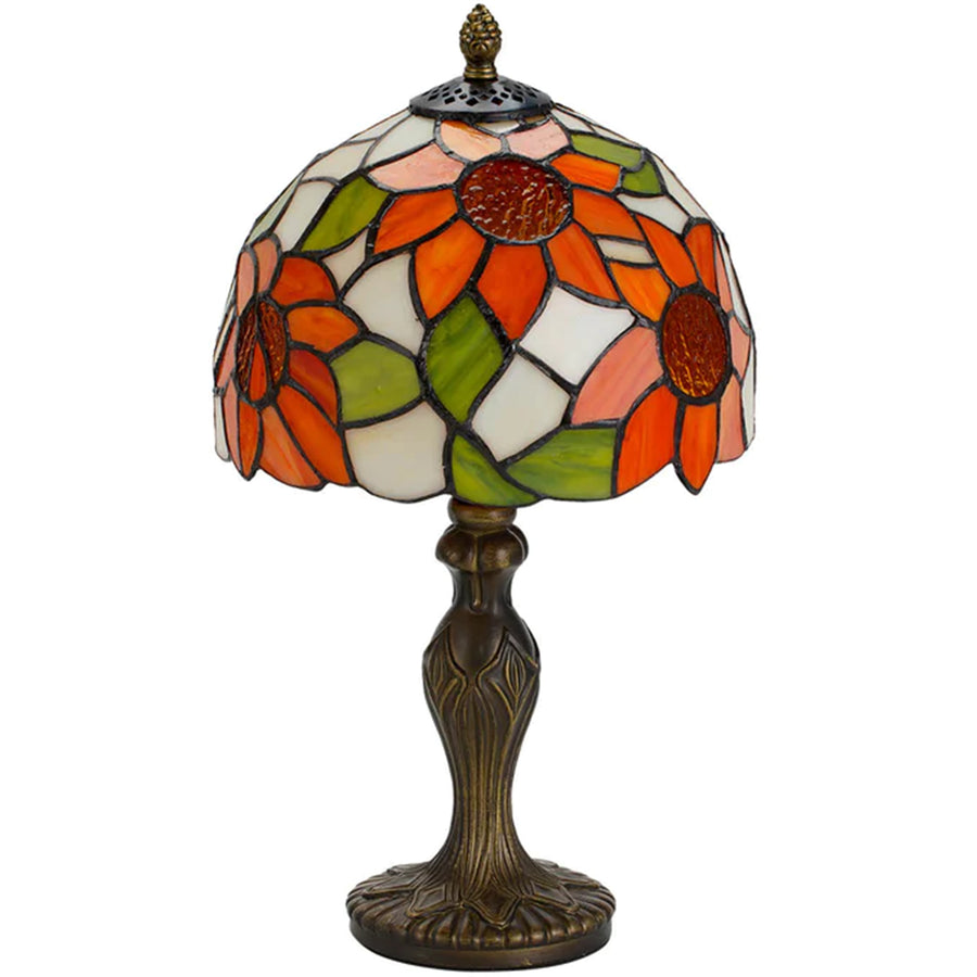 Highlight Tiffany Sunflower Handcrafted Stained Glass Table Lamp ,Light Bulb: E27 (excluded)