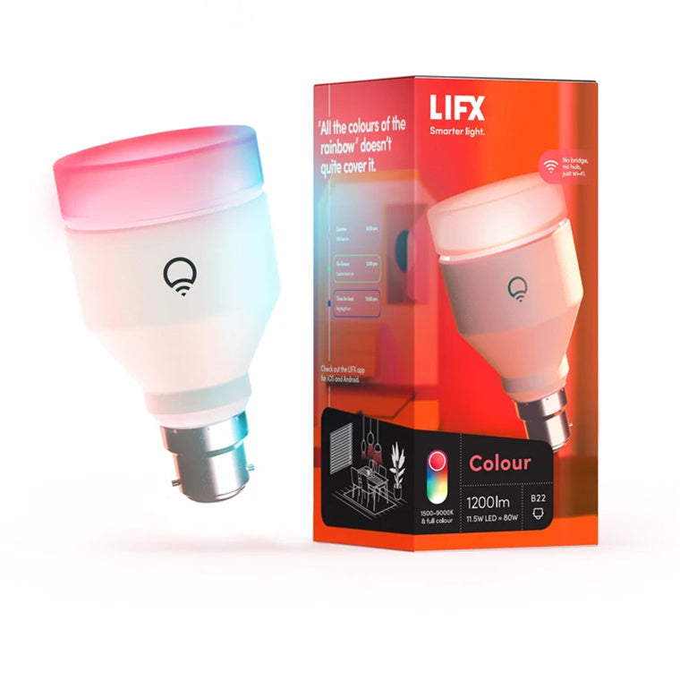 LHLA19B22AU - LIFX Colour 1200 Lumens A60 B22 Wi-Fi Controlled LED Bulb