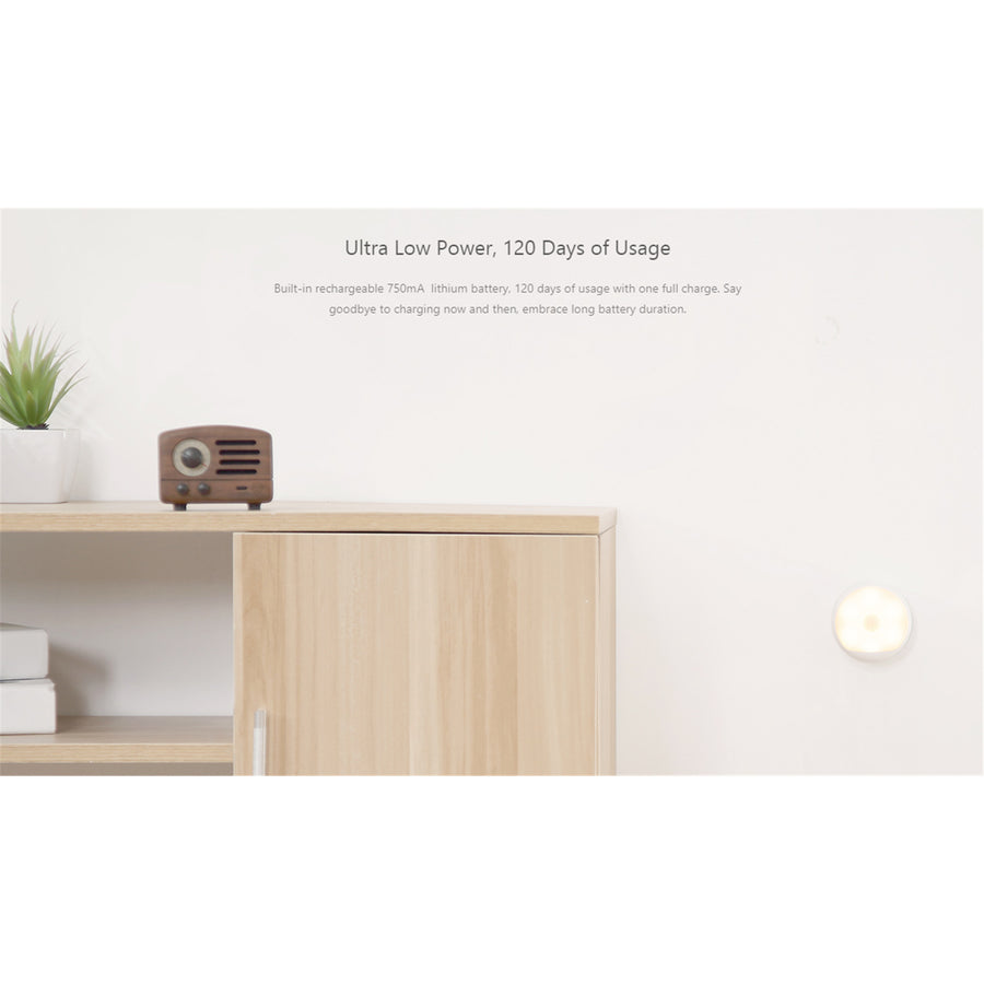 Yeelight 3 Packs combo, Motion Sensor Nightlight USB Powered, 120 Days of Usage, Suspendible, Adhesive, Magnetic, Dual Sensors