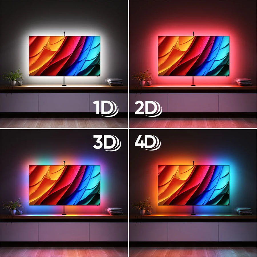 N6900K05-43LS - Nanoleaf 4D V2 TV Screen Mirror Kit for TVs up to 65"- 4 Meters