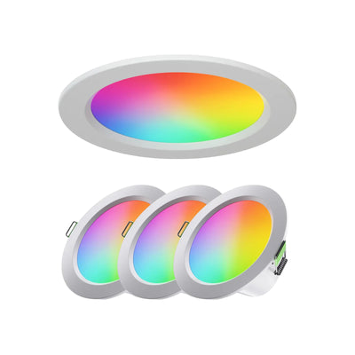 Nanoleaf Essentials Matter WiFi LED RGB Smart 3.5" Downlight (4 Pack) for Cutout: 90mm Max Lumens 900lm, RGB, Colour adjustable and Dimmable Remote Control Enabled,Matter over Wifi
