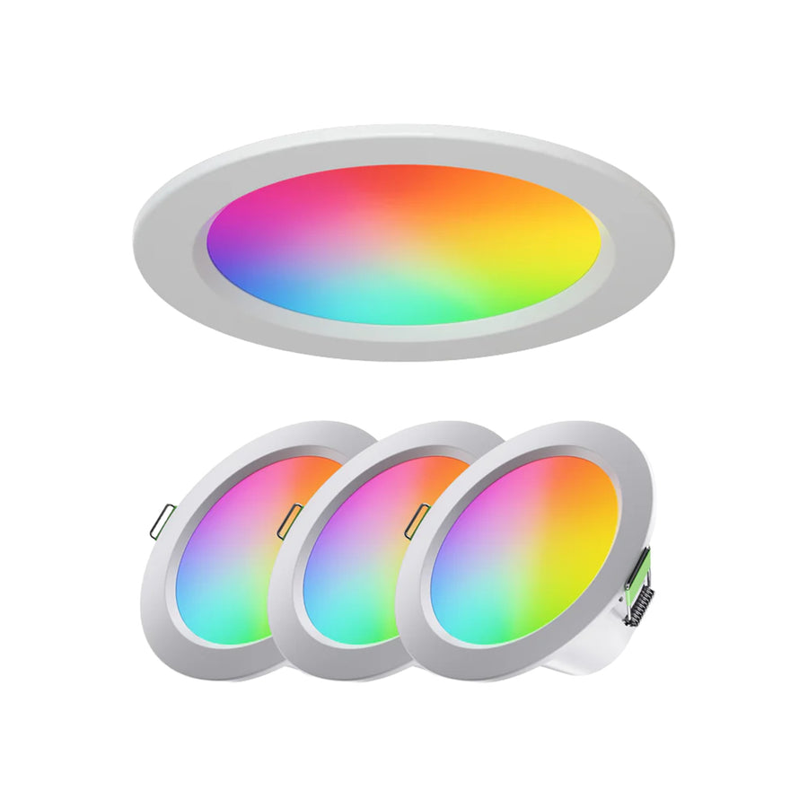 Nanoleaf Essentials Matter WiFi LED RGB Smart 3.5" Downlight (4 Pack) for Cutout: 90mm Max Lumens 900lm, RGB, Colour adjustable and Dimmable Remote Control Enabled,Matter over Wifi