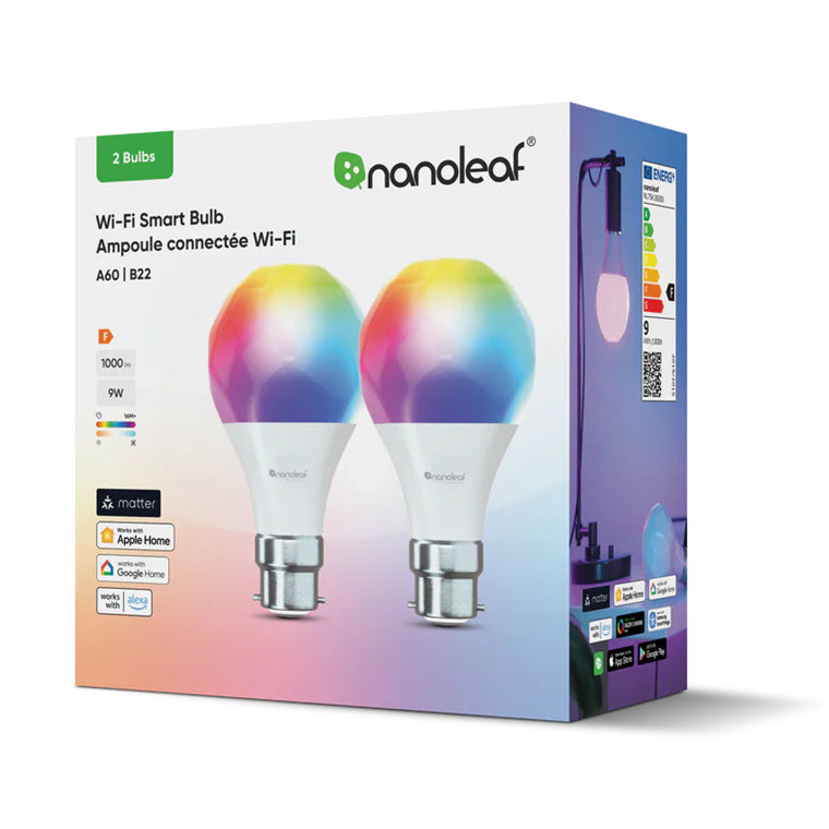 N7501B02-2A60B - Nanoleaf Essentials Smart Bulb B22 (Wi-Fi) - 2er-Pack