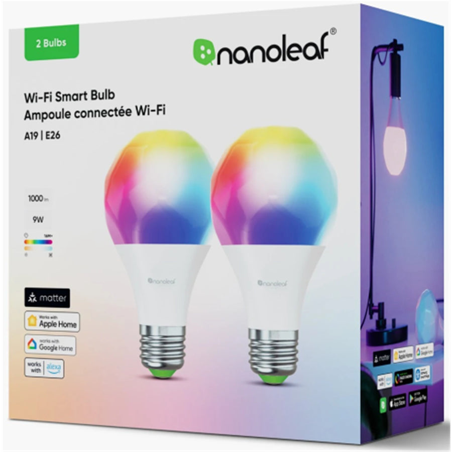 N7501B02-2A60E - Nanoleaf Essentials Smarte Glühbirne E27 (Wi-Fi) - 2er-Pack