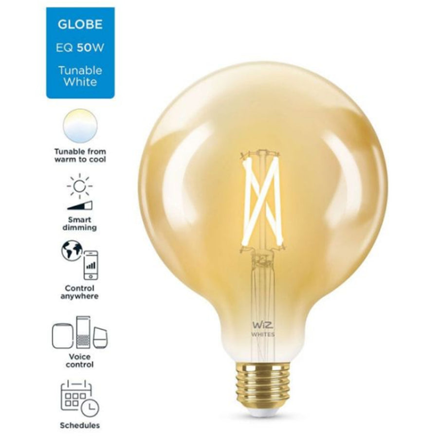 Philips WiZ Lighting WIZ017901 - WiZ Tunable White Filament 7W TW G125 E27 WiFi and BT Bulb