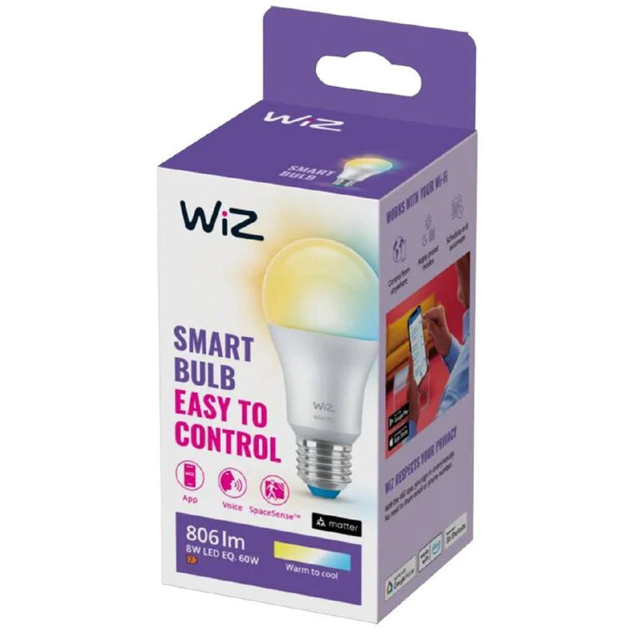 Philips WiZ Lighting WIZ383522 - WiZ White 60W A60 E27 Wi-Fi+BT Bulb