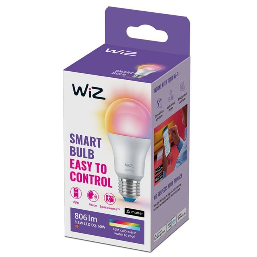 Philips WiZ Lighting WIZ601001 - WiZ Wi-Fi Colour 60W A60 E27 BT Bulb