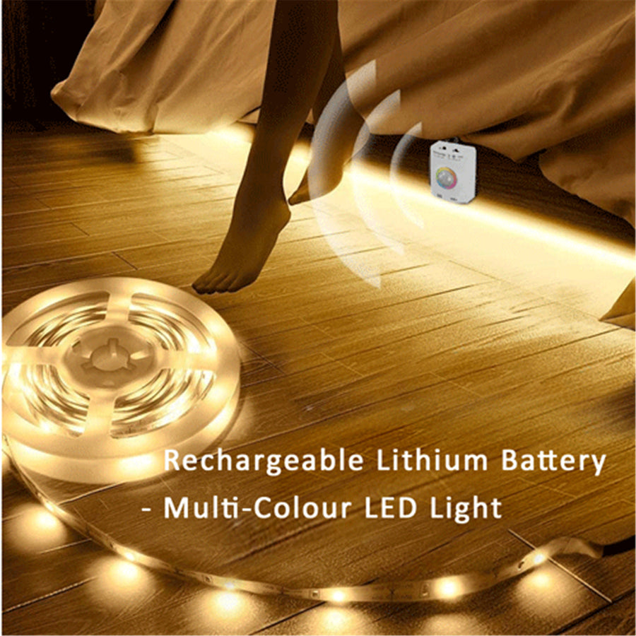 Sansai GL-H928R RGB Motion Sensor Strip Light 1m Light Sensor + Human infrared Motion Sensor, Built-in 1000mAh