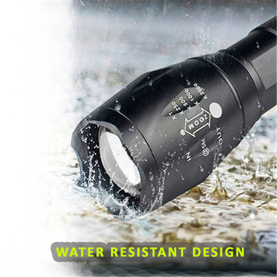 Sansai GL-H484 Aluminium Torch 300LM Ultra Bright,  Adjustable Focus, Five Light Modes, inc SOS, Skid-Proof design & Water Resistant