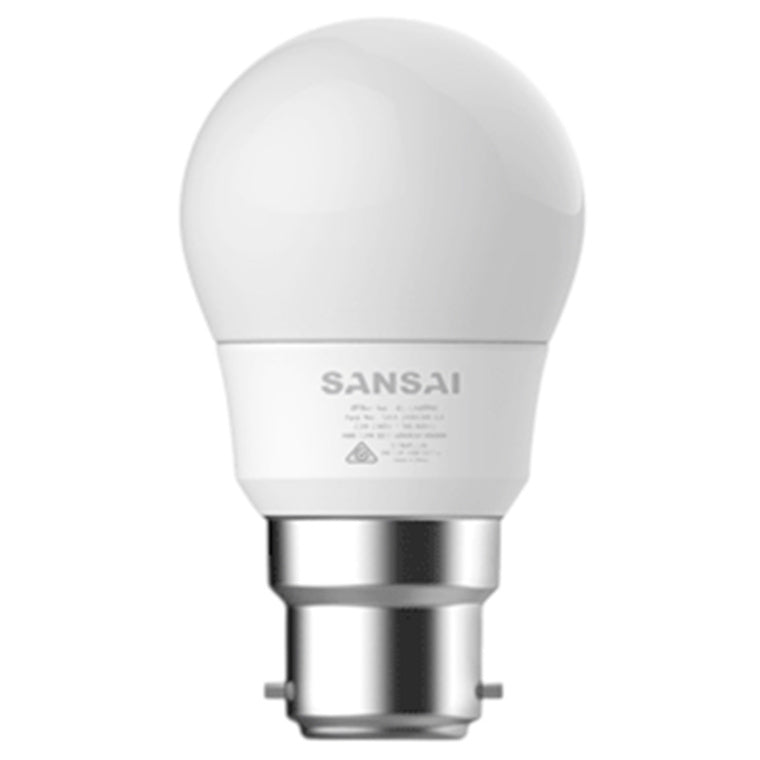 Sansai GL-LG403B LED Bulb G45-5W-B22-Daylight Fancy Round LED 425lm Light Bulb G45 5W B22 Bayonet Cool White 6500K