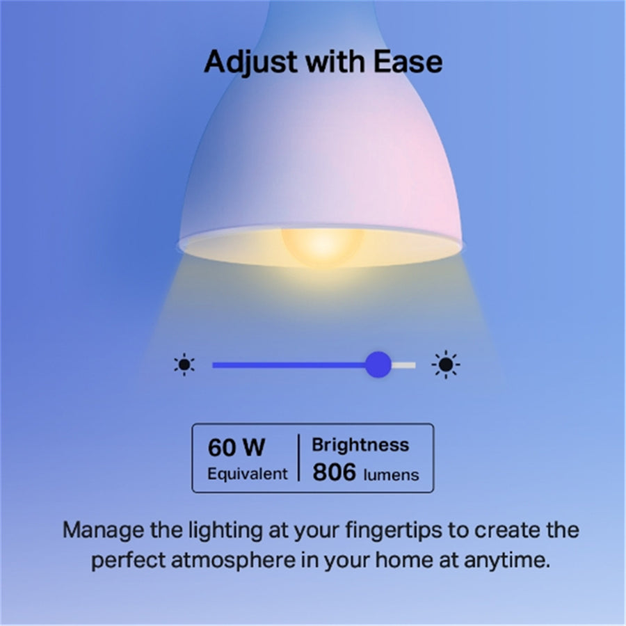 TP-Link Tapo L530B Smart Wi-Fi RGB LED Bulb, B22, 8.7W, 806 Lumens, 2500-6500K, Dimmable