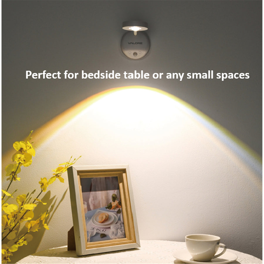 Valore LT-007 Motion Sensor  Desk / Wall Lights with Remote (White)