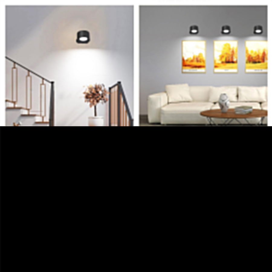 Valore LT-008 Remote Wall Light (Black) - 360° Rotatable Head