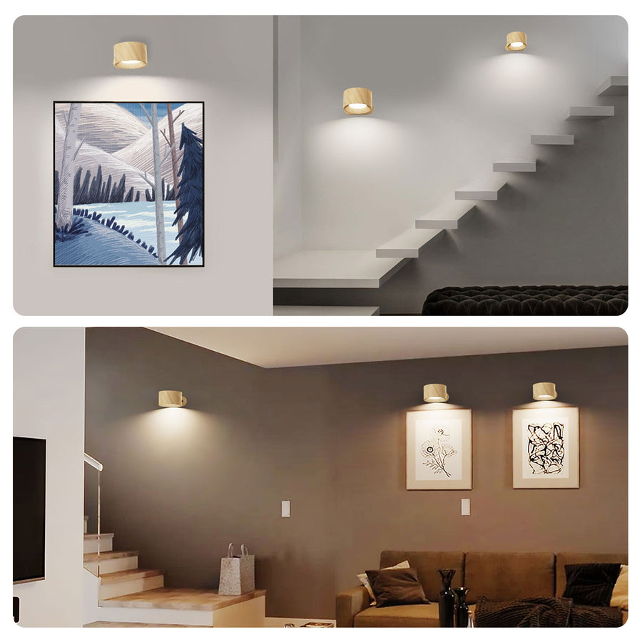 Valore LT-008 Remote Wall Light (Grainy) - 360° Rotatable Head