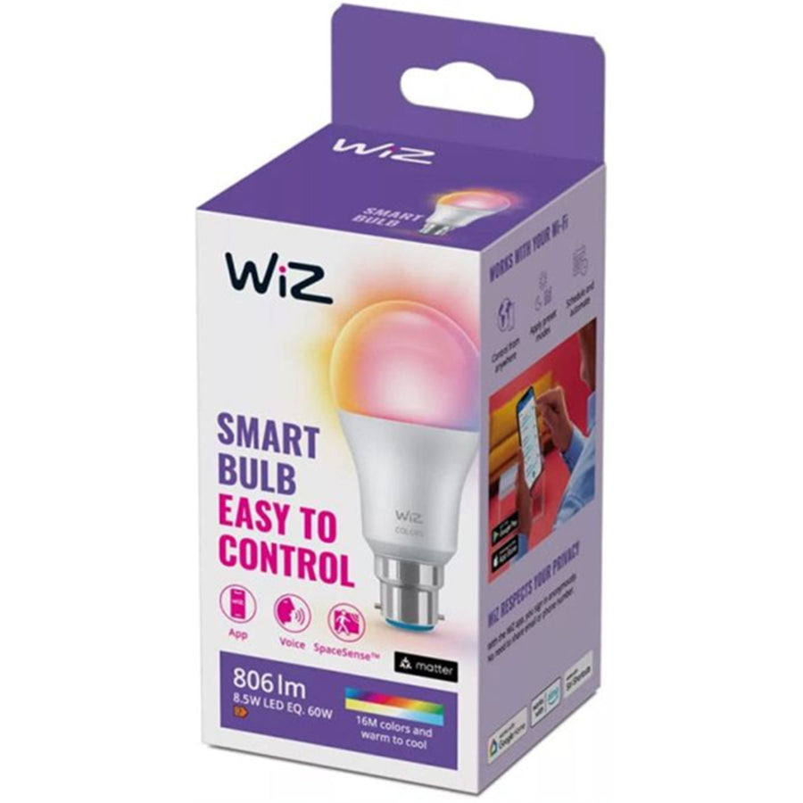 Philips WiZ Lighting WIZ602001 - WiZ Wi-Fi Colour A60 B22 BT Bulb