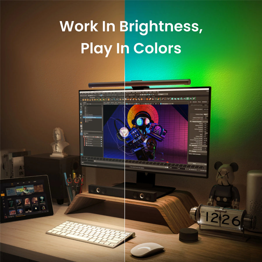 Yeelight Monitor Colourful RGB Smart Light Bar Pro (Flagship Edition) Immersive Gaming Experience, Created by Interactive Lighting