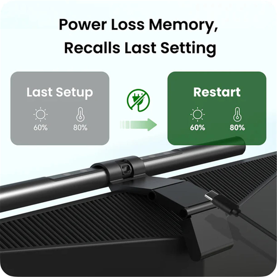 Yeelight Pura Monitor Light Bar 1350lux Task Lighting, Stepless Dimming Tunable Whites, Eye Strain Relief, Brightness Auto-Sensing