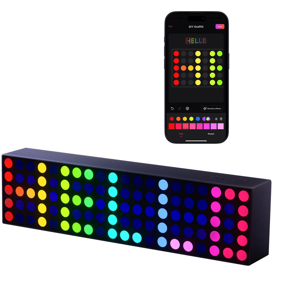 Yeelight Colourful RGB Smart Lamp Cube Lite Seamless Design, Ready-to-Use Clock, Text, Emoji Modes & 20+ Lighting Effects