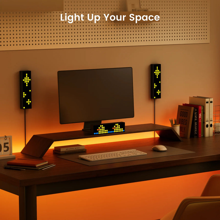 Yeelight Colourful RGB Smart Lamp Cube Lite Seamless Design, Ready-to-Use Clock, Text, Emoji Modes & 20+ Lighting Effects