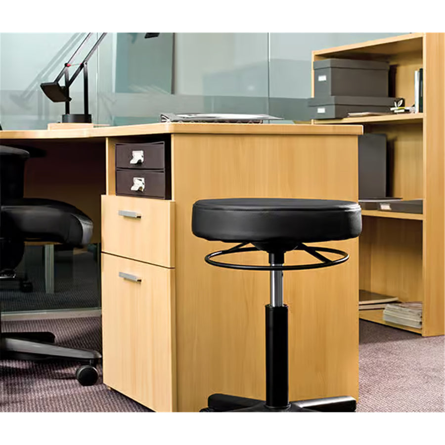 540 - BURO REVO STOOL BLACK VINYL