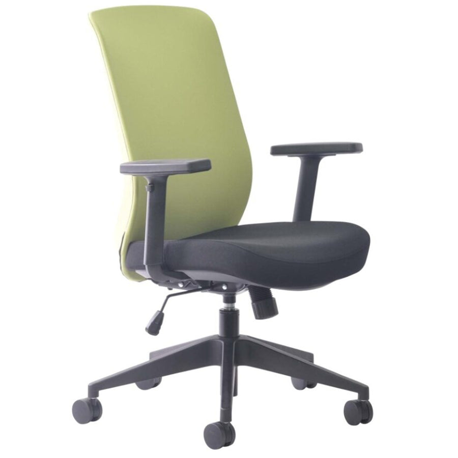 120A-24 - MONDO GENE FABRIC CHAIR W/ARMS GREEN