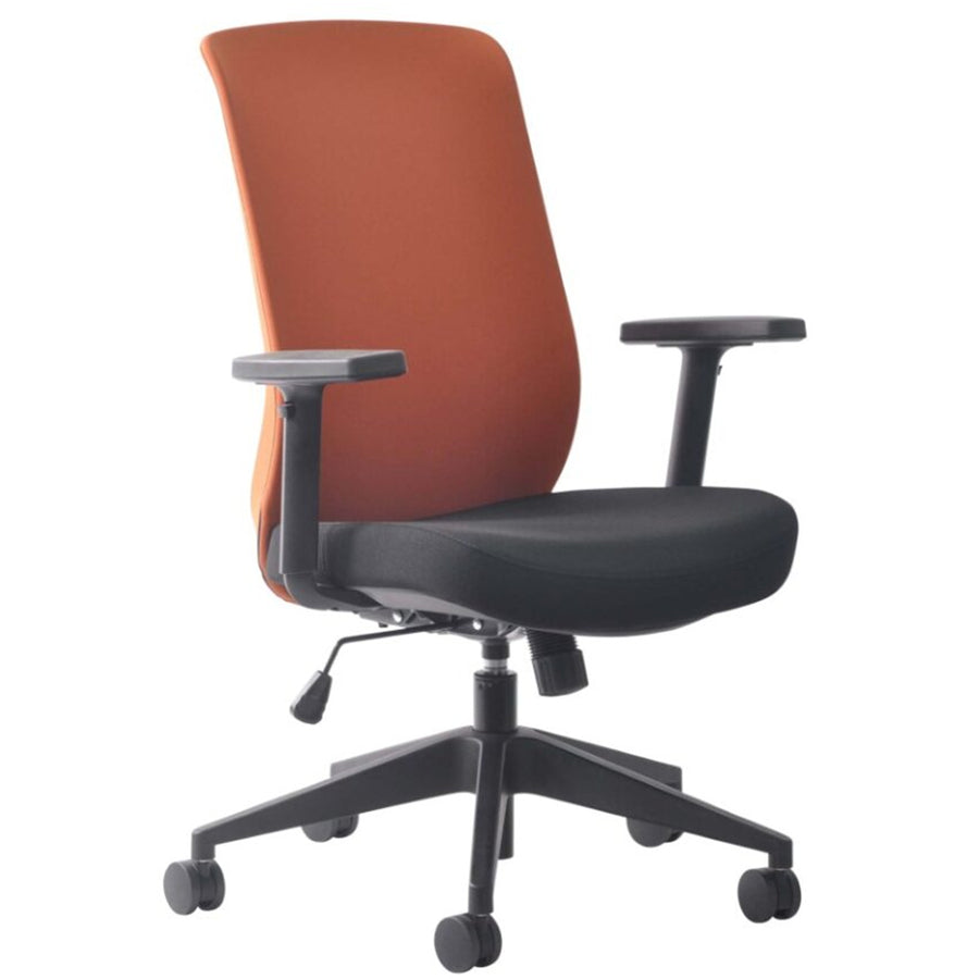 120A-27 - MONDO GENE FABRIC CHAIR W/ARMS ORANGE