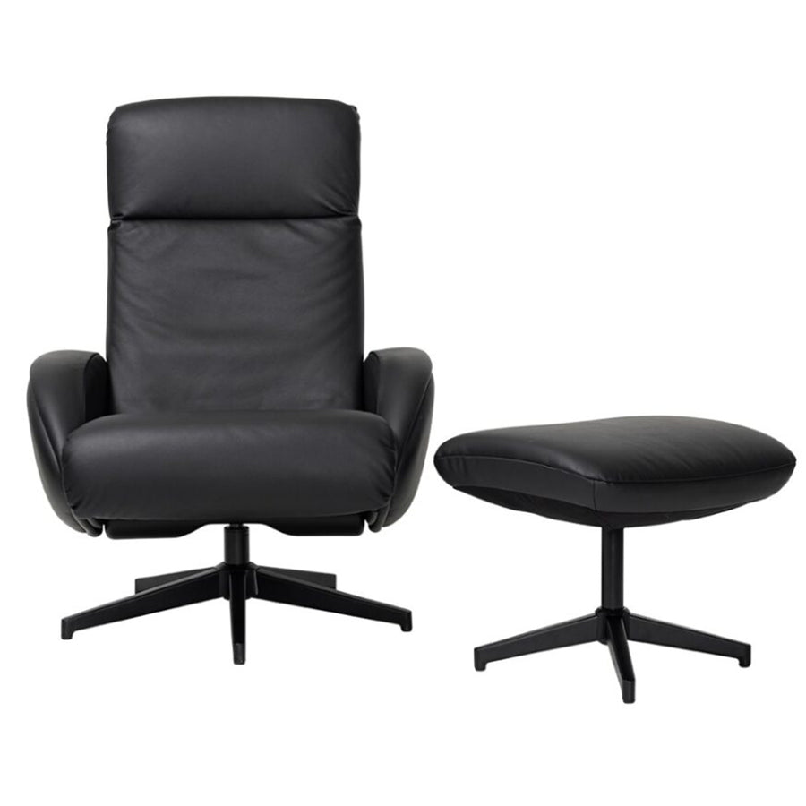 152-L3 - BURO MAYA RECLINER W/ FOOTREST, BLACK