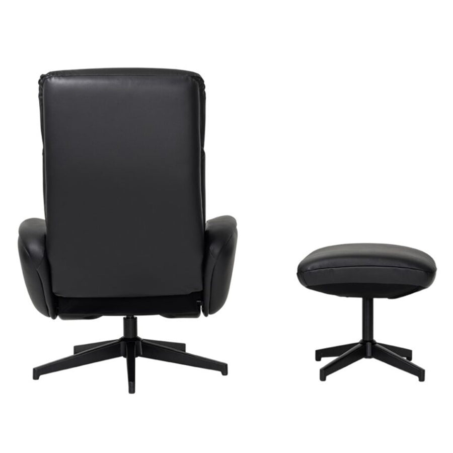 152-L3 - BURO MAYA RECLINER W/ FOOTREST, BLACK