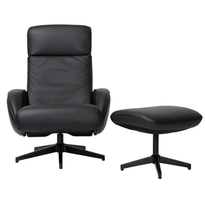 152-L3 - BURO MAYA RECLINER W/ FOOTREST, BLACK