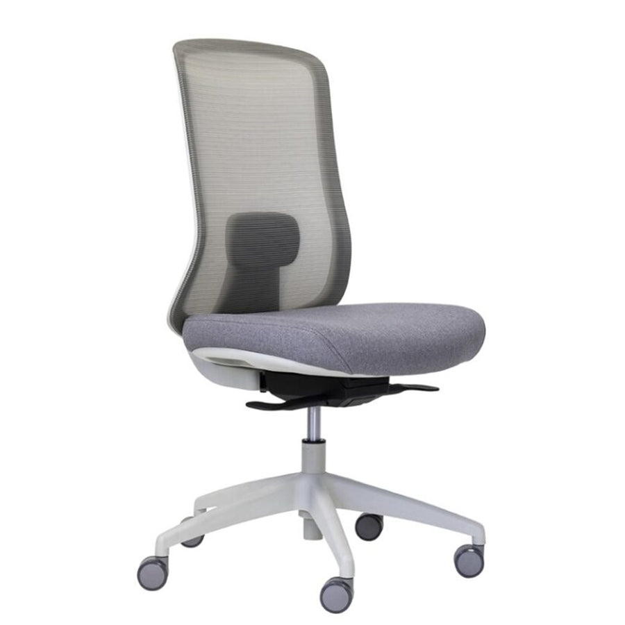 159-M2 - BURO ELAN CHAIR LUMBAR GREY MESH S/SLID