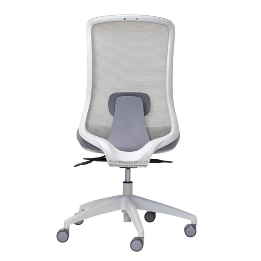 159-M2 - BURO ELAN CHAIR LUMBAR GREY MESH S/SLID