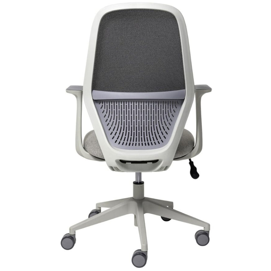 160A-M2 - MONDO SOHO CHAIR LIGHT GREY MESH W/ARMS
