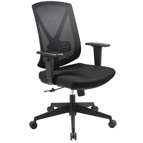 BURO BRIO II BLACK MESH CHAIR W/ARMS NYL